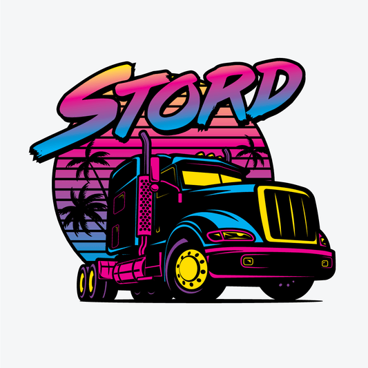 Neon Truck Sticker