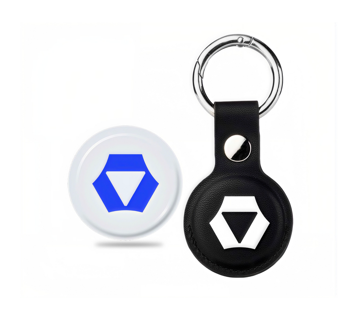 Airtag with Leather Keychain