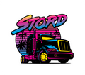 Neon Truck Sticker