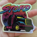 Neon Truck Sticker